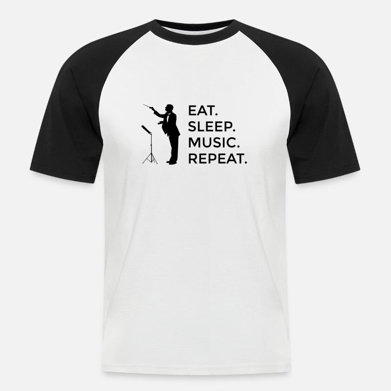 Dirigenten Dirigent Musik Dirigieren Geschenk - Männer Baseball-T-Shirt - Weiß/Schwarz