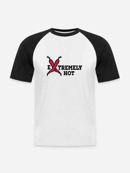 scharf - Männer Baseball-T-Shirt - Weiß/Schwarz