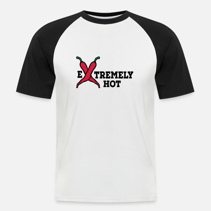 scharf - Männer Baseball-T-Shirt - Weiß/Schwarz