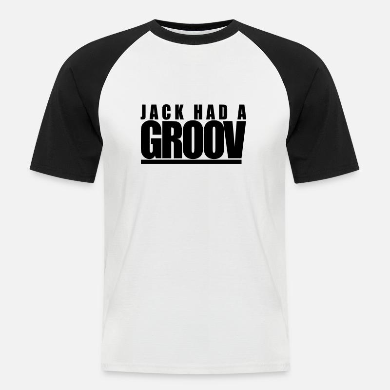 Jack hatte ein Groov-Geschenk - Männer Baseball-T-Shirt - Weiß/Schwarz
