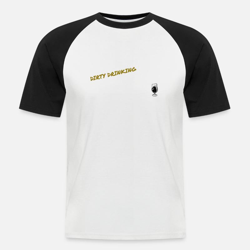 Dancing Dance Music - Männer Baseball-T-Shirt - Weiß/Schwarz