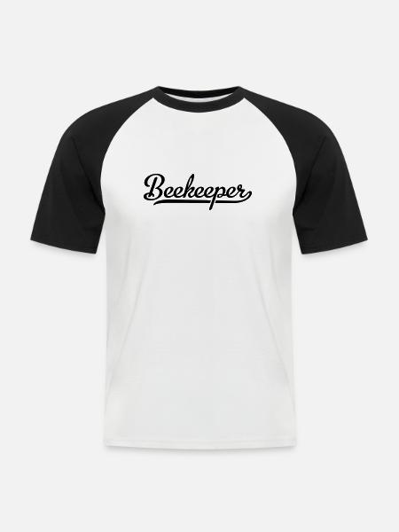 Beekeeper - Men's Baseball T-Shirt - white/black