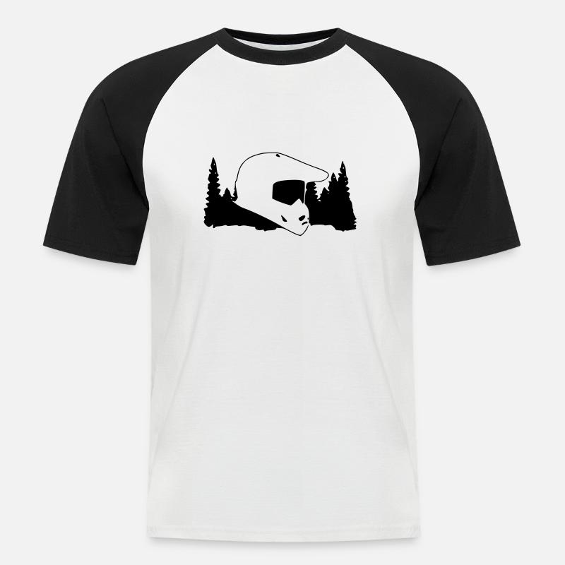 Offroad - Männer Baseball-T-Shirt - Weiß/Schwarz