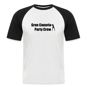 Gran Canaria - Men's Baseball T-Shirt - white/black - Front - Nik (191cm)