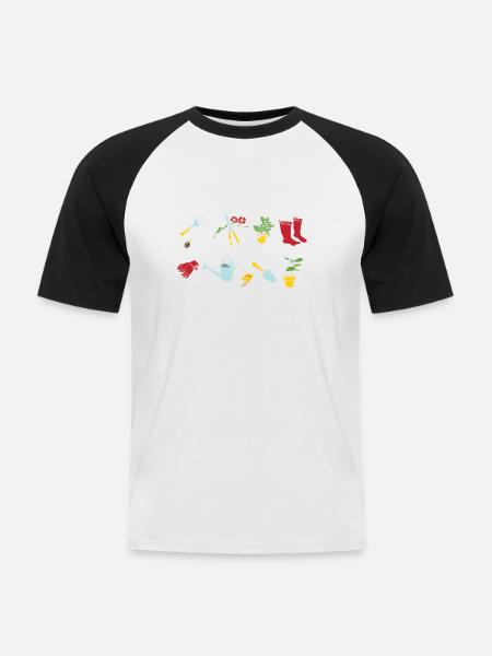 Gartenfee Gärtnerin Garten Gärtnern Kleingarten - Männer Baseball-T-Shirt - Weiß/Schwarz