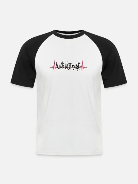 punks not dead quote - Men's Baseball T-Shirt - white/black