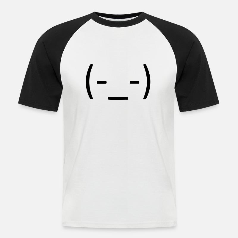 Einfach mal Ruhe bewahren! 😑 - Männer Baseball-T-Shirt - Weiß/Schwarz