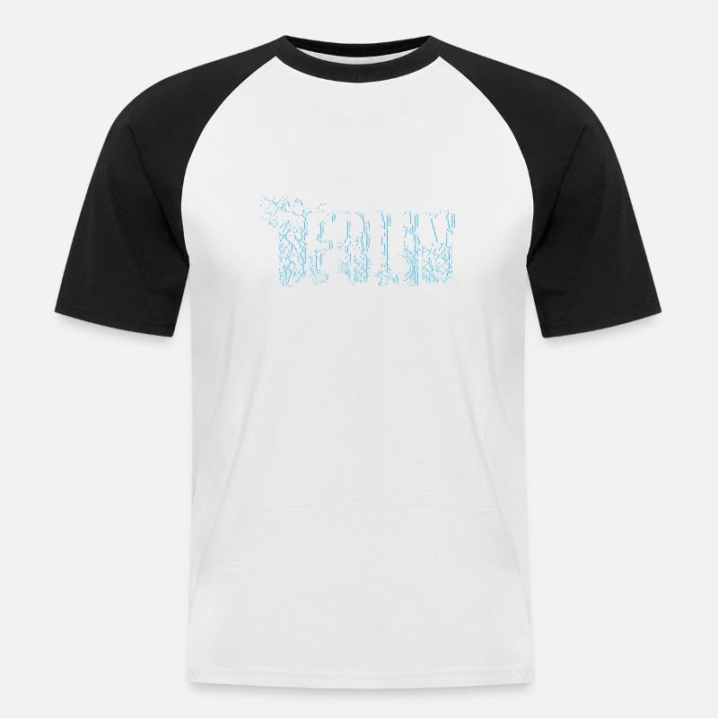Berlin - Männer Baseball-T-Shirt - Weiß/Schwarz