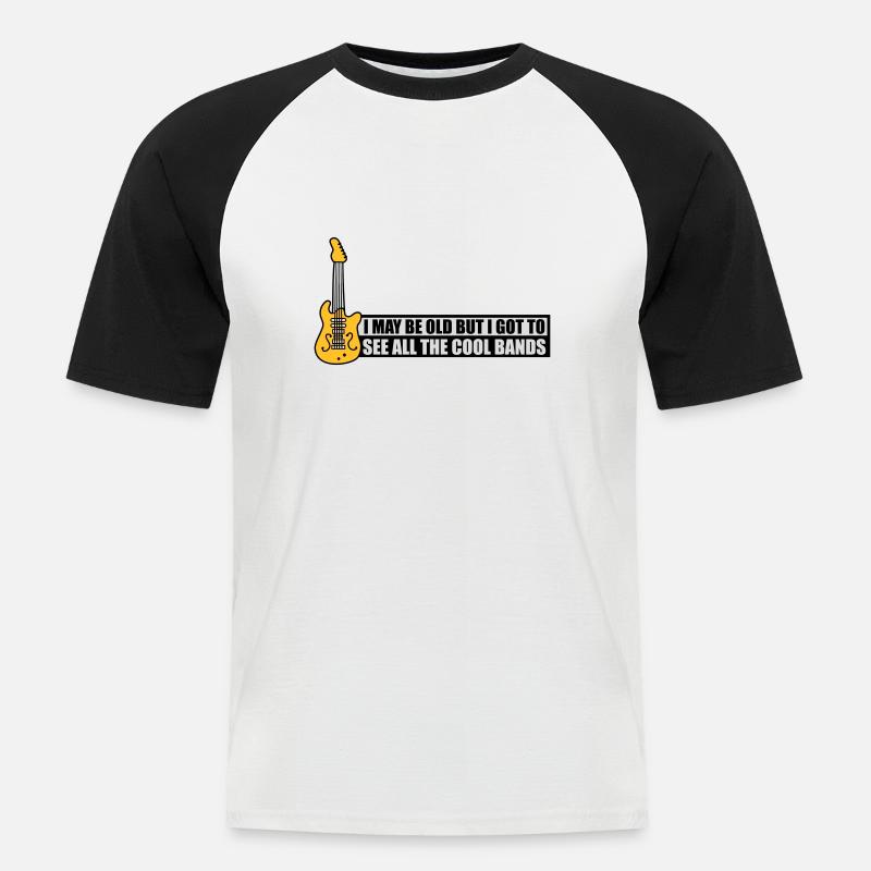 I may be old - Männer Baseball-T-Shirt - Weiß/Schwarz