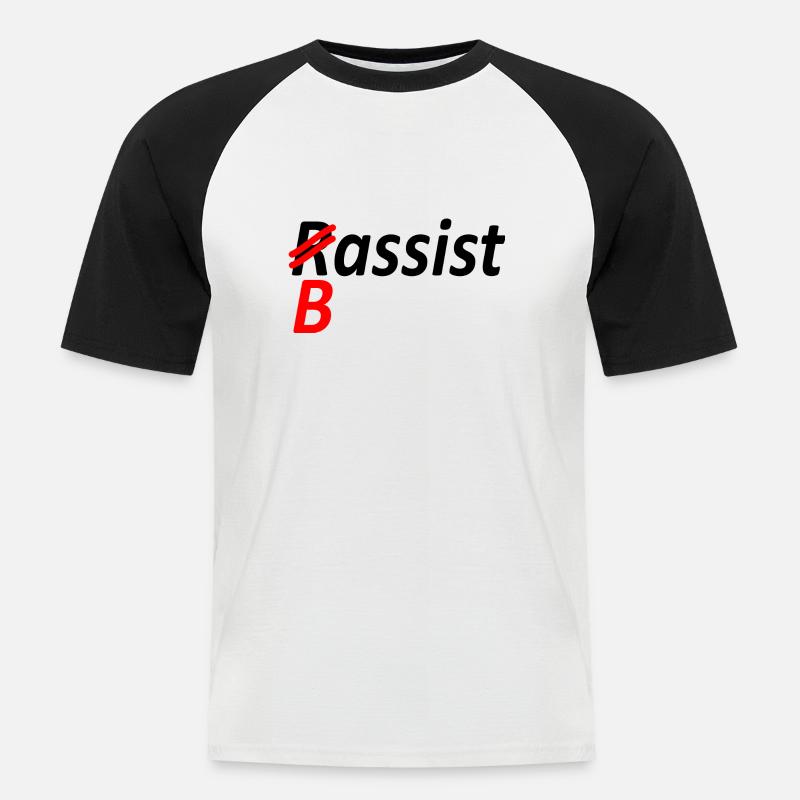 Bassist-Rechtschreibfehler Version 1-Satire - Männer Baseball-T-Shirt - Weiß/Schwarz