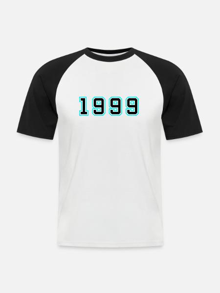 1999 Year Birthday - Men's Baseball T-Shirt - white/black