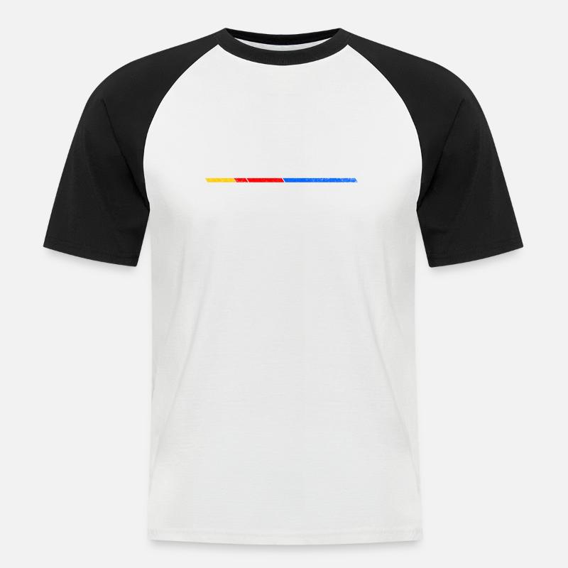 I'm not speeding I'm qualifying - Männer Baseball-T-Shirt - Weiß/Schwarz