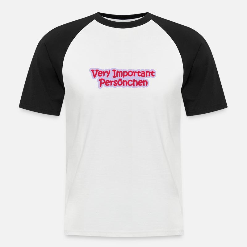 VIP Babysprüche - Männer Baseball-T-Shirt - Weiß/Schwarz