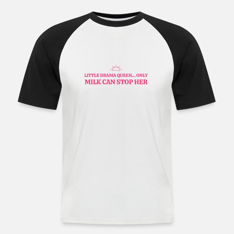 Babysprüche - Männer Baseball-T-Shirt - Weiß/Schwarz