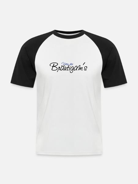 vater_des_braeutgams - Men's Baseball T-Shirt - white/black
