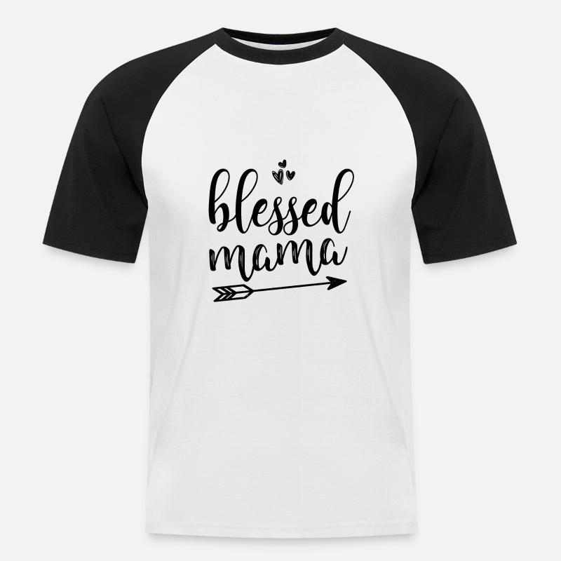 Mutter Mama - Männer Baseball-T-Shirt - Weiß/Schwarz