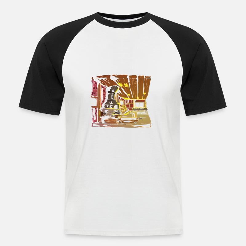 Blacksmith Blacksmith Handmade Forge Forge - Men's Baseball T-Shirt - white/black