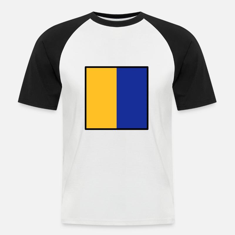 Kilo - Männer Baseball-T-Shirt - Weiß/Schwarz