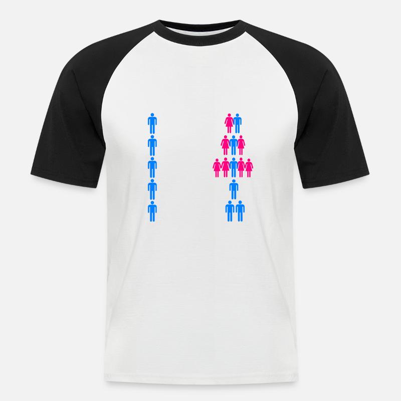 Programmierer - Männer Baseball-T-Shirt - Weiß/Schwarz