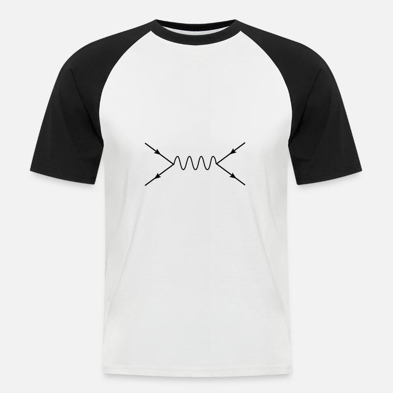 Oscillation Physics Physicist Science Gift - Men's Baseball T-Shirt - white/black
