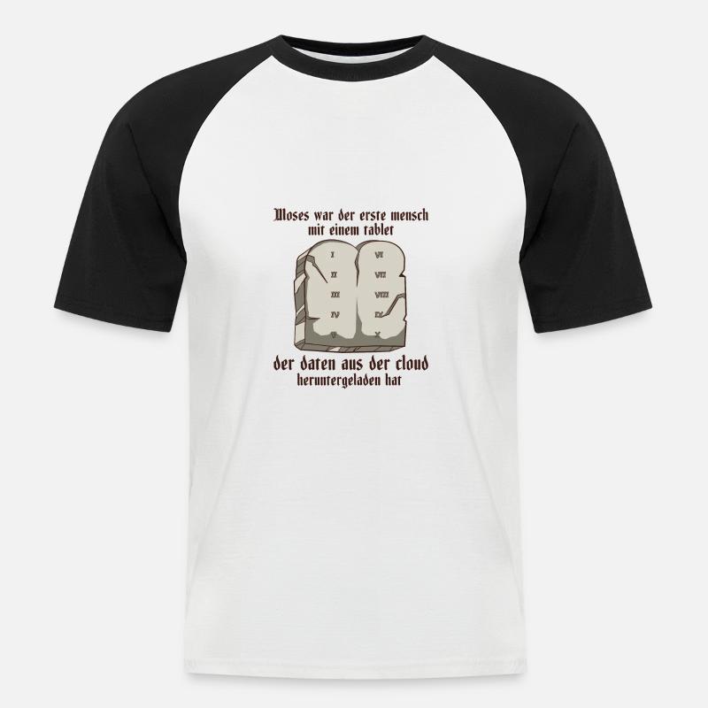 Datenschutz Internet Datenschutzbeauftragter - Männer Baseball-T-Shirt - Weiß/Schwarz