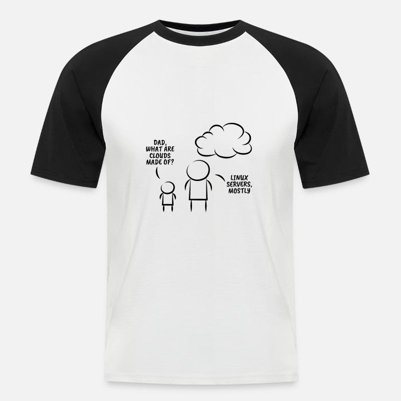 Linux servers Programming Informatic Gift - Men's Baseball T-Shirt - white/black