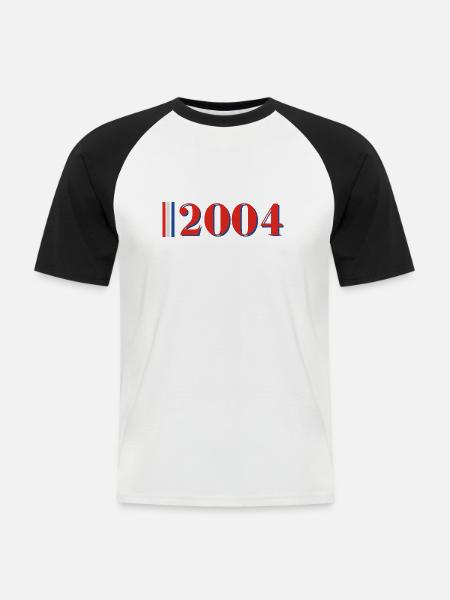 Year 2004 - Men's Baseball T-Shirt - white/black