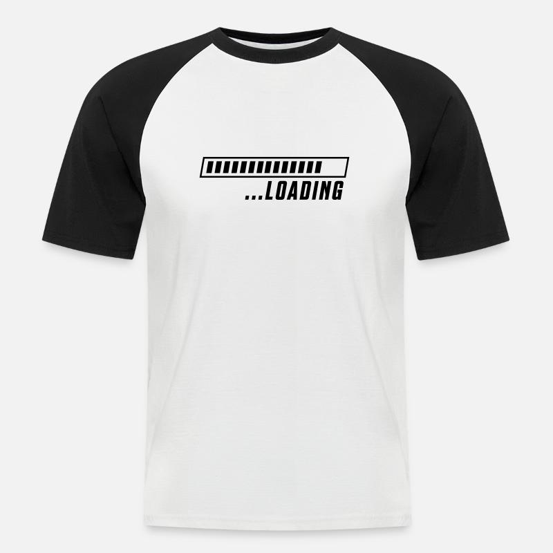 Loading loading bar - Men's Baseball T-Shirt - white/black