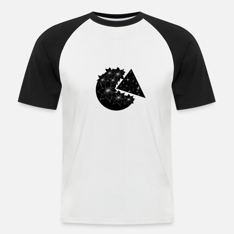 Struck by Lightning - Stargazer - Männer Baseball-T-Shirt - Weiß/Schwarz