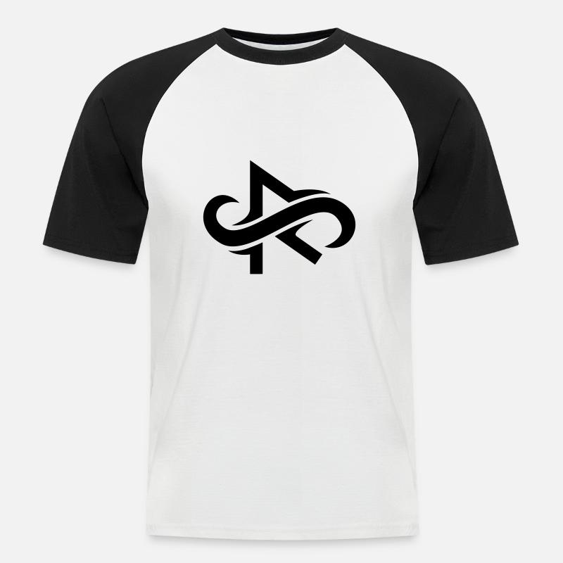 RAIDHO Rune - GreschnerVisual - Men's Baseball T-Shirt - white/black