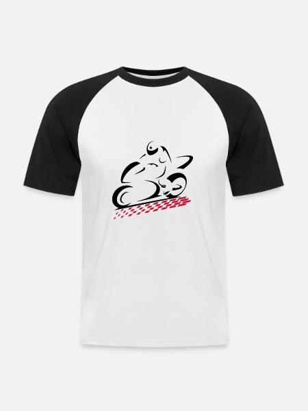 SPEED BIKE - Men's Baseball T-Shirt - white/black