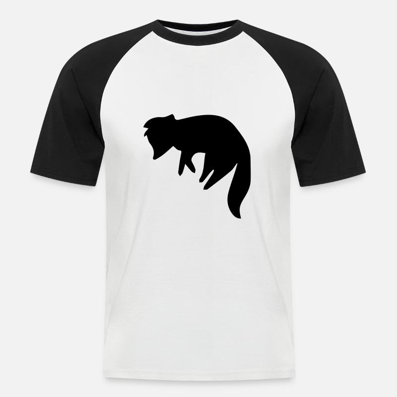 fuchs - Männer Baseball-T-Shirt - Weiß/Schwarz
