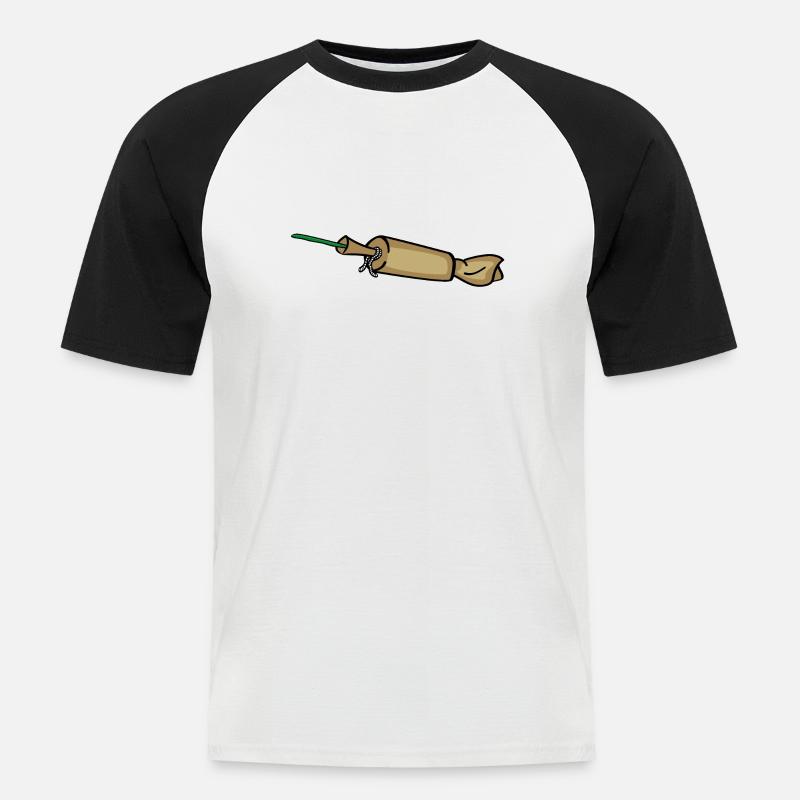 Spanish Cracker Firecracker - Men's Baseball T-Shirt - white/black