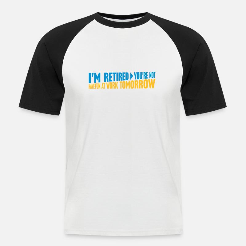 have fun at work - Männer Baseball-T-Shirt - Weiß/Schwarz