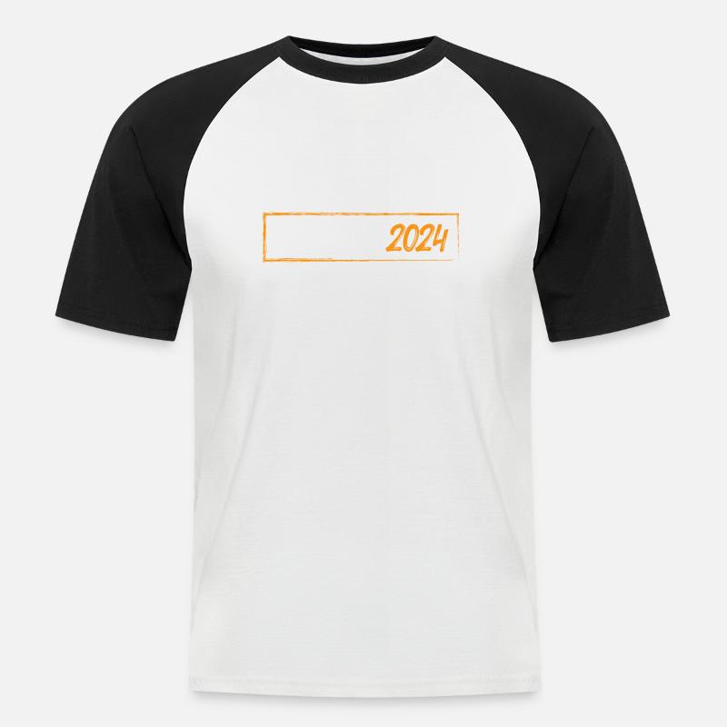 Malle 2024 - T-shirt baseball manches courtes Homme - blanc/noir