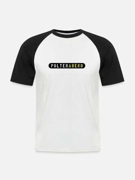 Polterabend Polterhochzeit - Männer Baseball-T-Shirt - Weiß/Schwarz