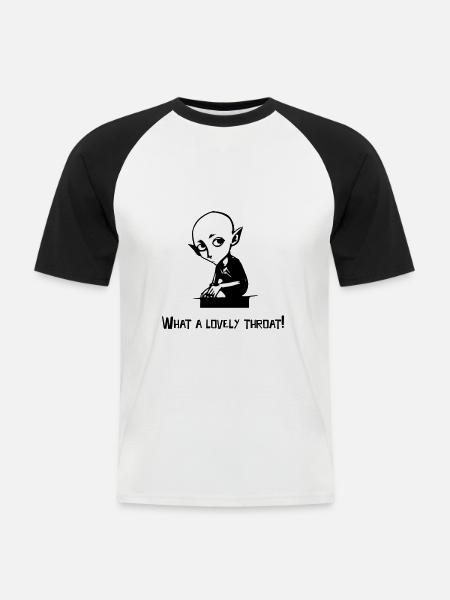 What A Lovely Throat! - Men's Baseball T-Shirt - white/black