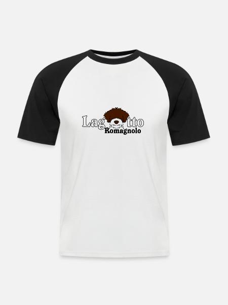 LR1 - Männer Baseball-T-Shirt - Weiß/Schwarz