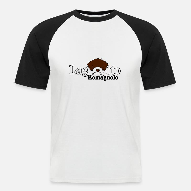 LR1 - Männer Baseball-T-Shirt - Weiß/Schwarz