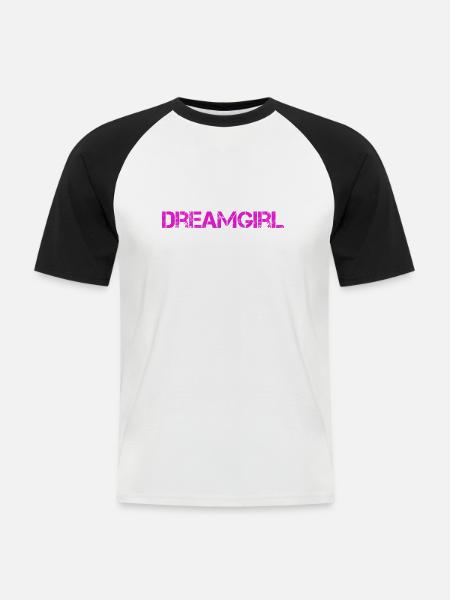 Dreamgirl - Männer Baseball-T-Shirt - Weiß/Schwarz