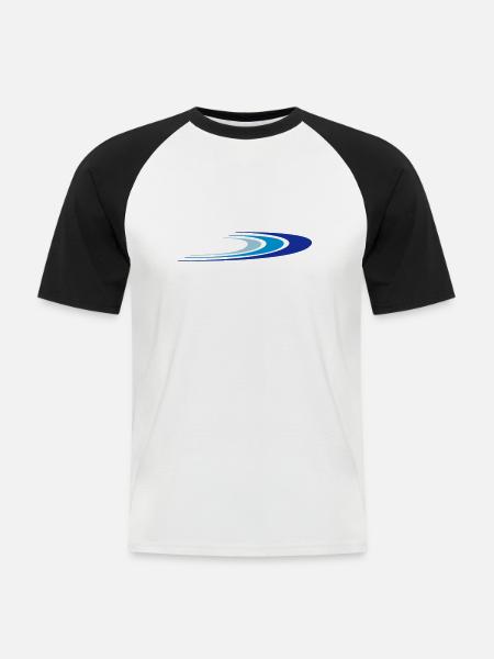 DISC Aeolus - Männer Baseball-T-Shirt - Weiß/Schwarz