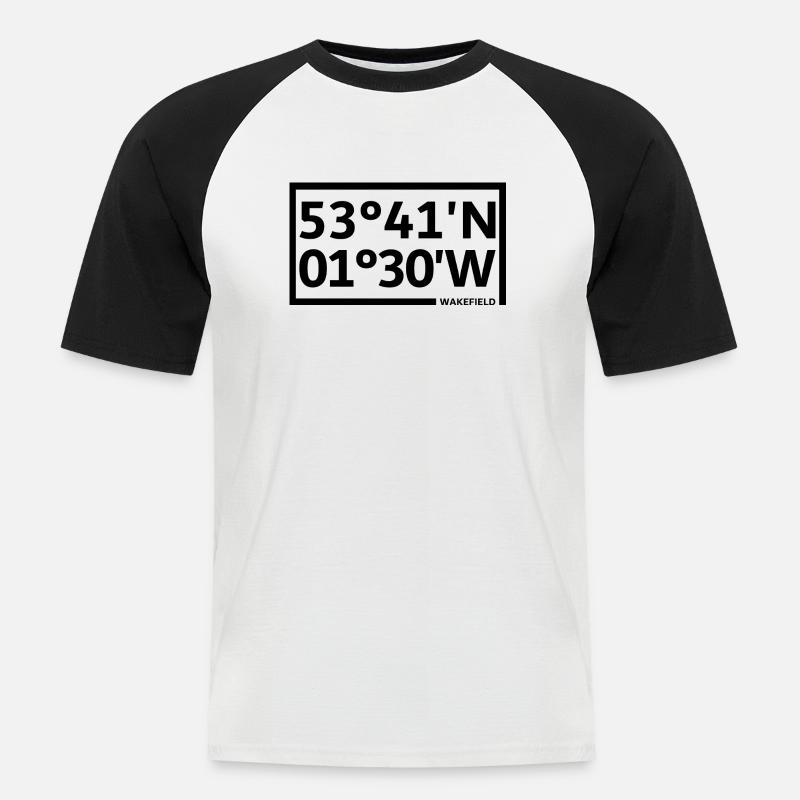 Wakefield coordinates - Men's Baseball T-Shirt - white/black