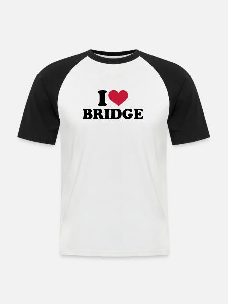 Bridge - Männer Baseball-T-Shirt - Weiß/Schwarz