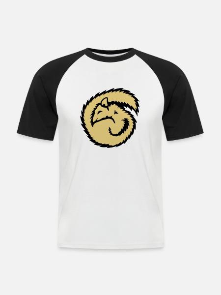 loir animal sleep sleep hibernation - Men's Baseball T-Shirt - white/black