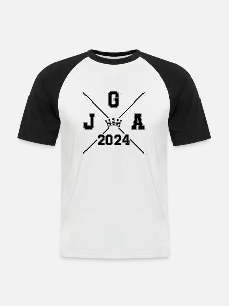 jga 2024 junggesellenabschied - Männer Baseball-T-Shirt - Weiß/Schwarz