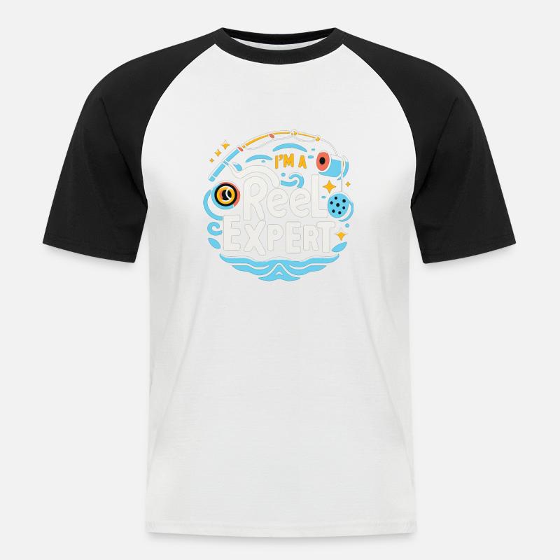 Ich bin ein Rollenexperte - Männer Baseball-T-Shirt - Weiß/Schwarz