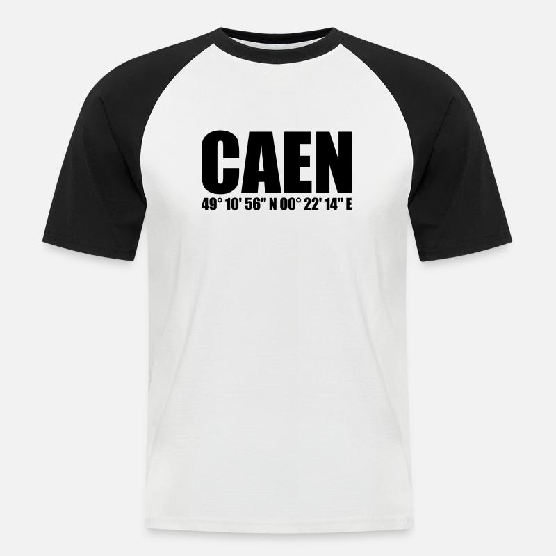 Caen Coordinates - Men's Baseball T-Shirt - white/black