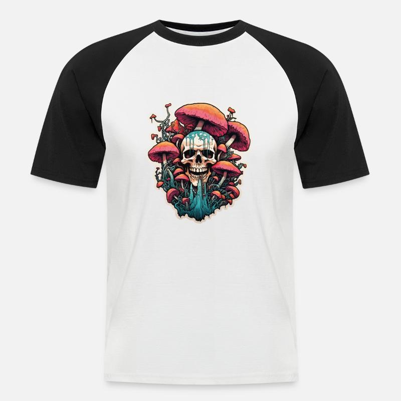 Deadly Toadstool - Men's Baseball T-Shirt - white/black
