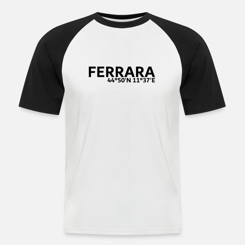 Ferrara coordinates - Men's Baseball T-Shirt - white/black
