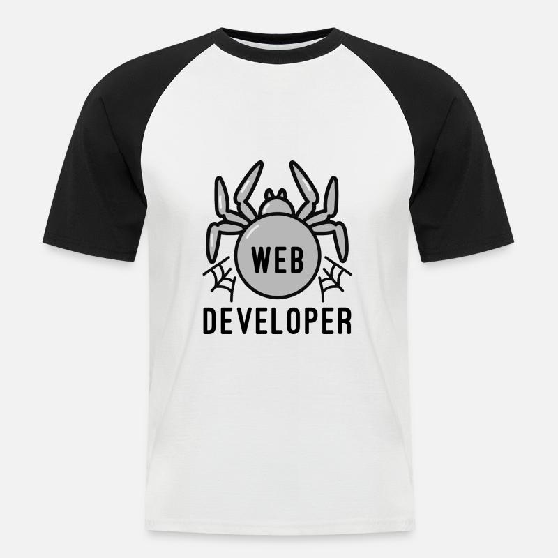 Web Developer - Men's Baseball T-Shirt - white/black
